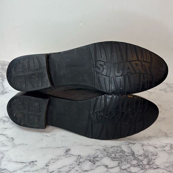 Stuart Weitzman Basilico Gray Suede Chelsea Boots 9.5 - Picture 5 of 6